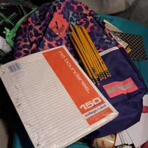 New bookbag w/ paper pencils